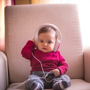 Baby with Headphones